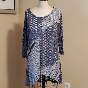 3/4 sleeve Denim-colored Tunic S